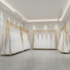婚纱展示架落地影楼专用挂西装双层的架子金色，工作室旗袍秀和货架