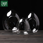 蛋型瓶子 微景观玻璃花瓶透明插花干花居家客厅桌面花器
