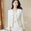 2024春季法式名媛高级感白色小香风短款外套修身上衣女