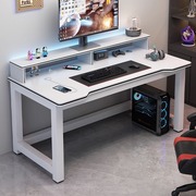 电脑桌台式学生双人书桌，家用卧室学习桌办公桌碳纤维，简易电竞桌子