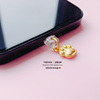 韩国ins风可爱小狗爪猫手机，防尘塞耳机孔，typec充电口适用于苹果13