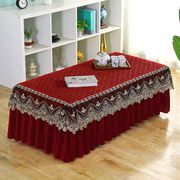 茶几桌布布艺长方形欧式茶几垫客厅，台布茶几布茶几(布，茶几)罩套防尘罩蕾丝