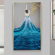 蒙娜丽莎十字绣2023线绣客厅，蓝色芳华小幅玄关，自己绣手工小件