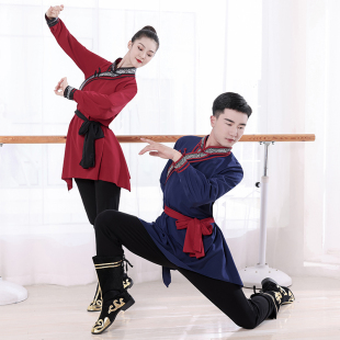 蒙古男女同款舞台表演艺考舞蹈演出装服饰练功服民族蒙族