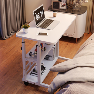 床边桌可移动升降电脑桌，简易学生书桌，卧室宿舍家用学习简约小桌子