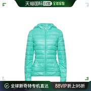 香港直邮潮奢EA7 EMPORIO ARMANI女士外套绿色羽绒服收腰冬季保暖