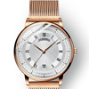 男品牌手表高瑞士全自动机械表皮带商务真皮精钢日历国产腕表