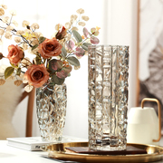 轻奢欧式玻璃花瓶透明插花创意，花器现代客厅装饰工艺品餐桌摆件