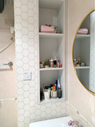 厨房改造防水防油贴纸自粘墙纸浴室仿瓷砖贴卫生间加厚奶油风壁纸