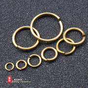 DIY金属手工饰品配件 3-12mm纯铜开口圈 黄铜圆圈铜口圈连接圆环