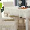 中式餐桌椅子套罩一体坐垫四季通用连体餐桌布椅套套装长方形家用