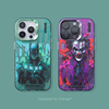 暗黑风紫色小丑iphone14pro磨砂防摔保护套15适用于苹果13promax手机壳，欧美超级英雄12蝙蝠侠硬壳11绿色小众