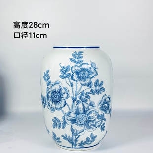景德镇陶瓷花瓶青花冬瓜阿媛