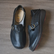 日本外贸原单春秋季圆头勃肯鞋，一脚蹬两穿休闲舒适超纤皮平底单鞋