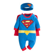 万圣节婴儿服装cosplay角色扮演搞笑宝宝卡通超人长袖哈衣爬行服