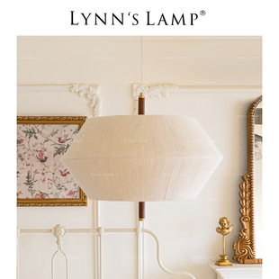 lynn's立意布艺美式卧室，吊灯书房田园风格编织实木客厅法式灯具