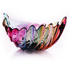 树叶型欧式玻璃水果盘时尚创意炫彩琉璃干果盘果盆装饰盘