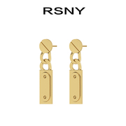 RSNY铆钉造型长耳环女ins风简约气质个性耳钉高级感耳坠