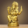 纯铜象神摆件泰国l象鼻财神，天目象象鼻，天印度护法神像泰式装饰摆
