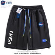 NASA URBAN联名短裤2024款夏季宽松休闲运动裤男美式潮牌沙滩裤七
