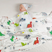 婴儿竹纤维纱布浴巾宝宝，纯棉包巾新生儿婴儿襁褓，两层包被盖毯四层