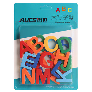 AUCS(傲世)数字磁铁英文字母磁力贴 教学家用小学生幼儿园早教几何拼图益智磁扣磁钉磁吸贴片教具白板吸铁石