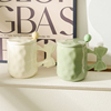 奶油风马克杯女生小众设计感陶瓷杯子带盖勺大容量情侣咖啡早餐杯