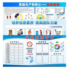 公司精益生产宣传画定制车间管理看板宣传栏企业公告栏海报贴