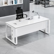 办公桌简约现代老板经理主管，桌办公室桌椅组合家用单人白色电脑桌