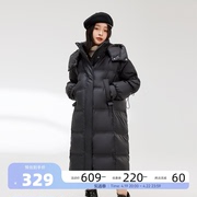 雪中飞2023秋冬韩版时尚休闲加厚宽松长款羽绒服，女外套保暖
