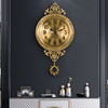欧式黄铜超大挂钟客厅家用钟表，时尚简约大气墙壁，装饰北欧轻奢时钟