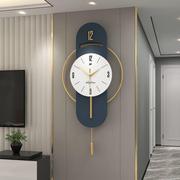 简约新中式钟表创意时尚挂钟客厅静音挂墙时钟现代家用