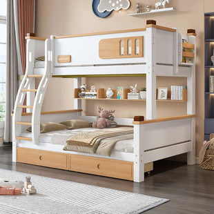 实木儿童上下床双层床高低床，两层子母床上下铺儿童床经济型母子床