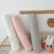 婴儿圆柱抱枕A类纯棉韩国绗儿童防撞围挡宝宝安抚长条枕芯糖果枕
