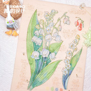 十字绣法国dmc绣线套件，2020原创设计花卉系列图鉴之铃兰