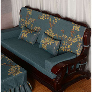 高档欧式实木沙发垫带靠背加厚海绵垫红木沙发坐垫联邦椅垫木