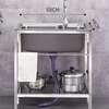 加厚厨房洗菜盆304不锈钢洗手盆，带支架一体，洗碗池家用水槽大单槽