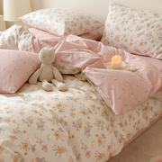 春季时尚小清新全棉，四件套纯棉印花床单被套，多规格床上用品