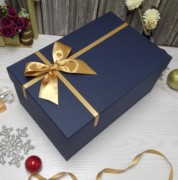 藏蓝色特大盒生日礼物盒外套，毛衣鞋盒包装盒，围巾西装运动鞋盒