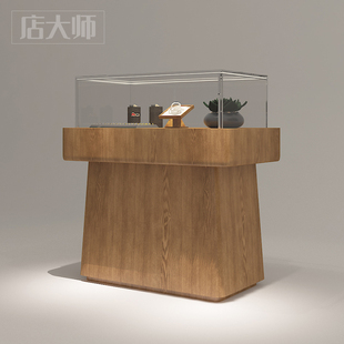 新中式柜台饰品展示柜珠宝展柜手表中古高档陈列柜玉器翡翠玻璃柜