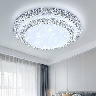 2024年高端客厅简约现代大气大灯，轻奢仿水晶圆形卧室吸顶灯具
