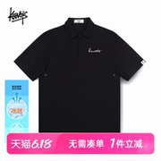 KERWATS可维斯品牌大码男女情侣无性别字母胸花冰丝短袖POLO衫夏