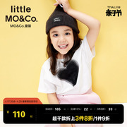 亲子装-抑菌 little moco童装女童纯棉爱心短袖T恤儿童上衣女T恤