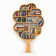创意树形书架图书馆展示柜，实木收纳架，橱窗软装道具大树造型书柜