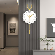 北欧钟表挂钟客厅金属创意时尚现代简约静音时钟艺术家用轻奢挂表