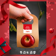 水果包装盒手拎水果套单双个橙子圣诞苹果手提礼物牛皮包装纸
