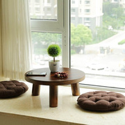简约榻榻米小小桌子窗台日式圆形飘窗矮桌茶桌茶几桌木桌实木炕桌