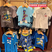 香港迪士尼乐园 米奇米妮唐老鸭环球可爱卡通短袖上衣 儿童T恤