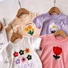 韩版女童卡通印花半袖上衣儿童，短袖t恤纯棉薄款宝宝夏装衣服女宝