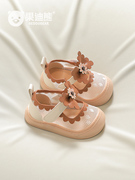 宝宝鞋子公主甜美软底镂空透气春夏季1一3岁学步鞋女婴儿小童网鞋